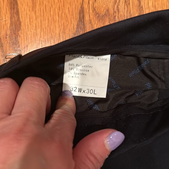 NWT Men’s navy blue slim fit dress pant 32x30 - Picture 4 of 5